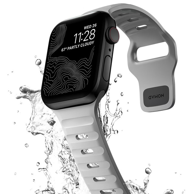 Grey band apple online watch